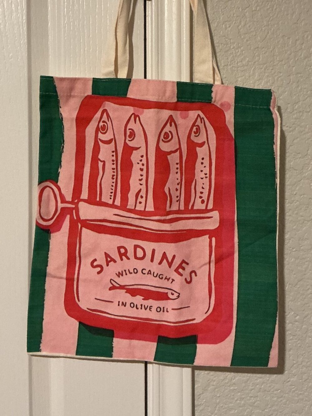 🐟 Whimsical Sardines Canvas Tote Bag 🐟